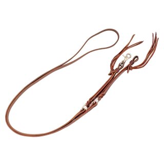 Cowboy Tack Latigo-Leder Ropingzügel mit O-Ringen 13 mm (1/2 Zoll) · 2,5 m (8 ft) oder länger
