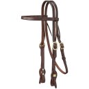 Harnessleder-Westernzaum mit Stirnriemen und...
