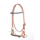 Sidepull Beaded aus Harness-Leder SP-AJ-153-L