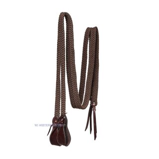 geflochtene Split Reins mit Slobber Bars