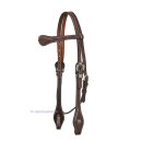 HORSEMANS TACK mit FLOWER BUCKLE, dunkel geölt