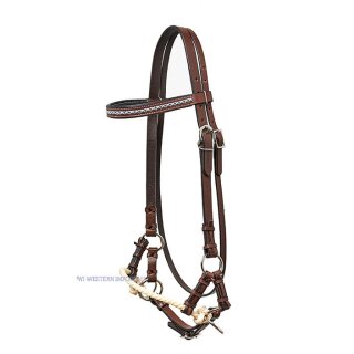 SIDEPULL mit PADDED BROW AND TURQUOIS STITCHING