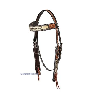 Horsemans Tack Western-Kopfstück mit Flechteinsatz