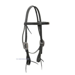 Professionals Choice Western-Kopfstück aus schwarzem Latigo-Leder
